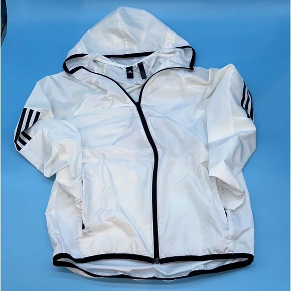 Adidas White Windbreaker S